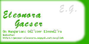 eleonora gacser business card
